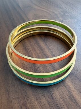 Kate Spade Gold & Coloured Bangle Set